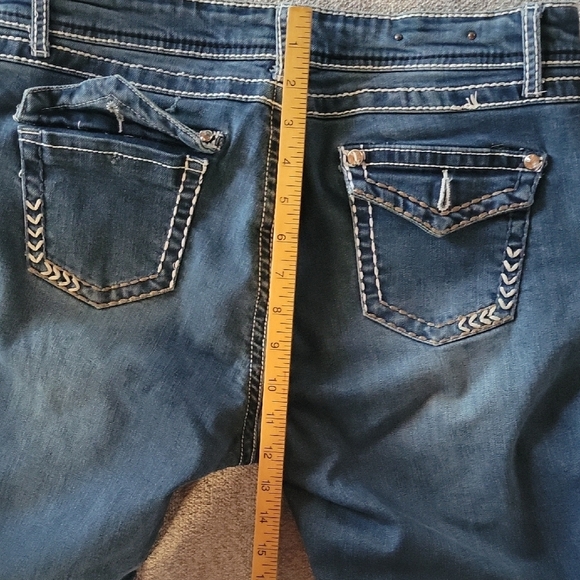 Vivi Diva Blue Distressed Women's Jeans Size 13 - Picture 8 of 9